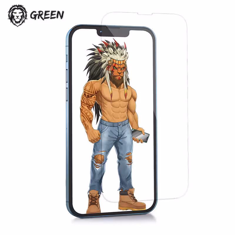 گلس تمام صفحه iPhone 13 گرین Green Lion Clear Plus Full Transparent Glass