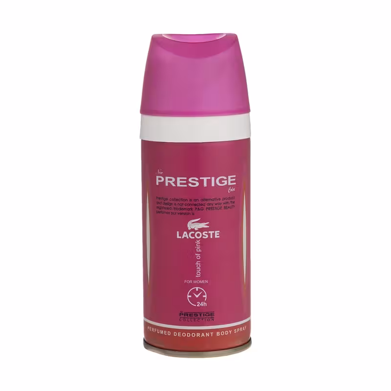 اسپری خوشبو کننده بدن زنانه پرستیژ مدل Lacoste Touch of Pink حجم 150 میلی لیتر