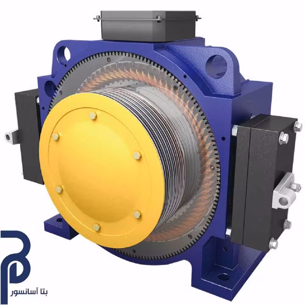 موتور آسانسور گیرلس دیسکی بلولایت 21 نفره سرعت 1.6 m/s