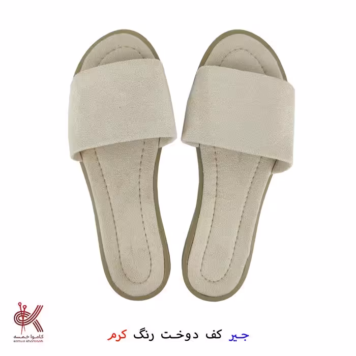 صندل جیر زنانه کرم 39 خام مناسب برای تزئین با مکرومه