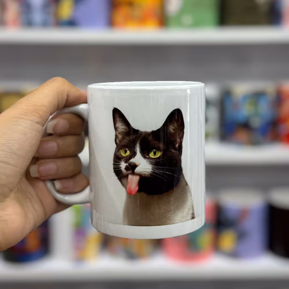 ماگ سرامیکی گربه زبون دراز