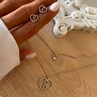 نیم ست دو لاین مدل بی نهایت رنگ نقره ای