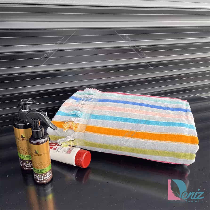 حوله استخری طرح کارنا چند رنگ طوسی روشن