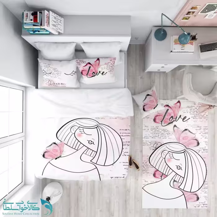 روتختی طرح پروانه سایز یکنفره کد A3060