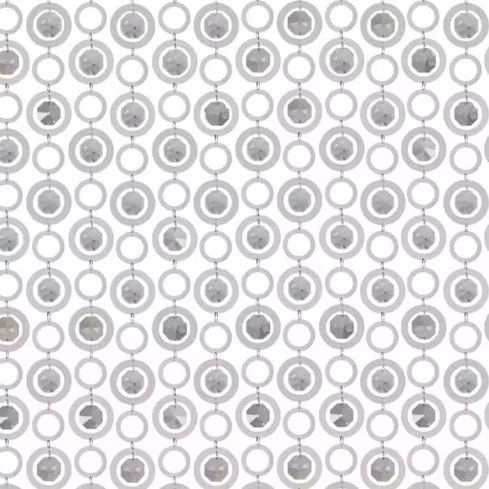 پرده آویز ترکیبی چوب و کریستال مدل رویا عرض125 ارتفاع 100 سانتیمتر(سفید)