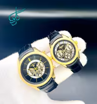 خرید ست ساعت زنانه و مردانه چرمی مارک سیکو سه موتوره فعال (کرنوگراف) موتور ژاپن کد 2117294 - ردگل