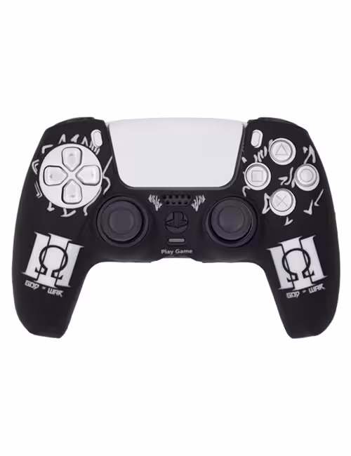 روکش محافظ دسته PS5 لیزری مشکی سفید طرح گاد آف وار
