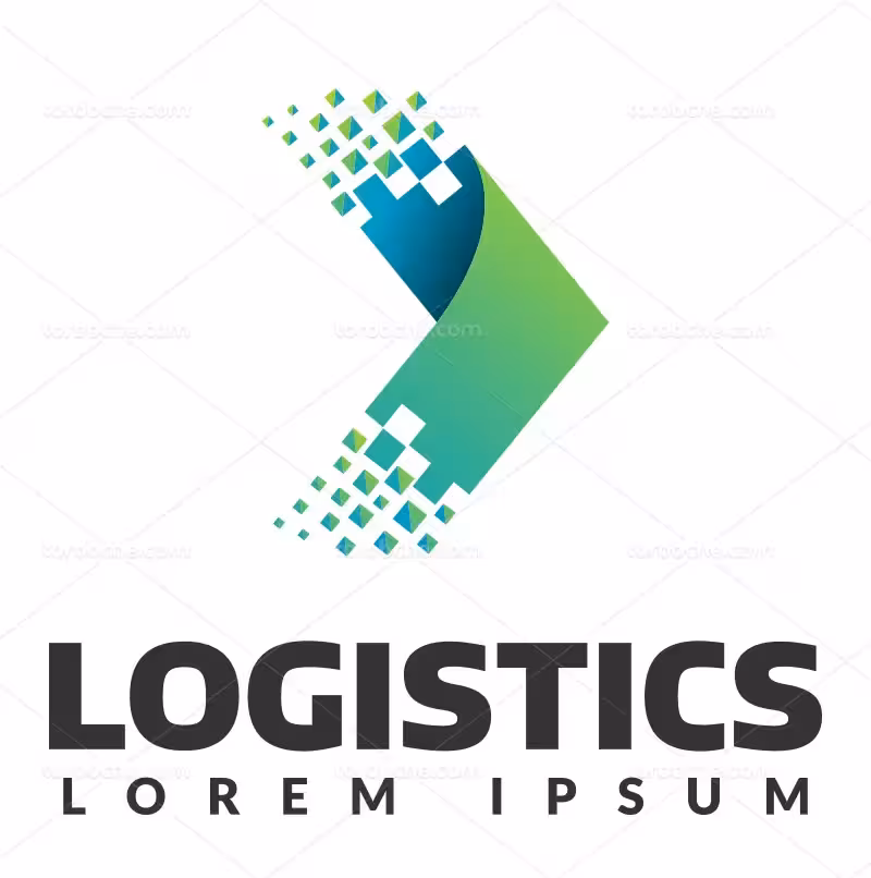 وکتور لوگوی لجستیک انتزاعی | گرافیک با طعم تربچه