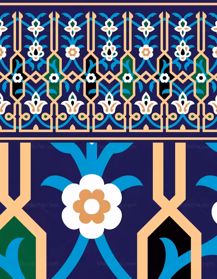 واگیره حاشیه کاشی کاری - گرافیک با طعم تربچه