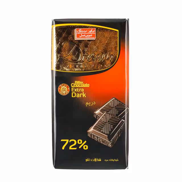 شکلات مغزدار بیتر 72 درصد شیرین عسل 100 گرمی