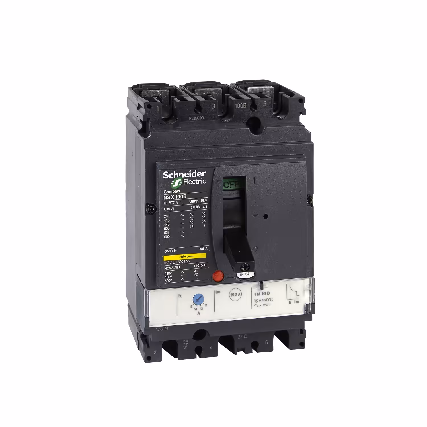 کلید اتوماتیک 80 آمپر اشنایدر سه پل 70kA حفاظت TM-D