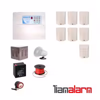 پکیج دزدگیر اماکن با سیم مدل فایواستار سیم کارتی و تلفنیFS206PR7