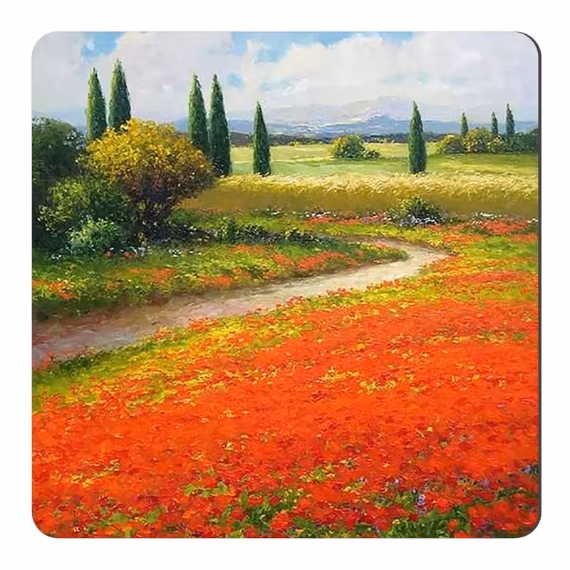 مگنت طرح نقاشی مزرعه و دشت گل کد wmg780