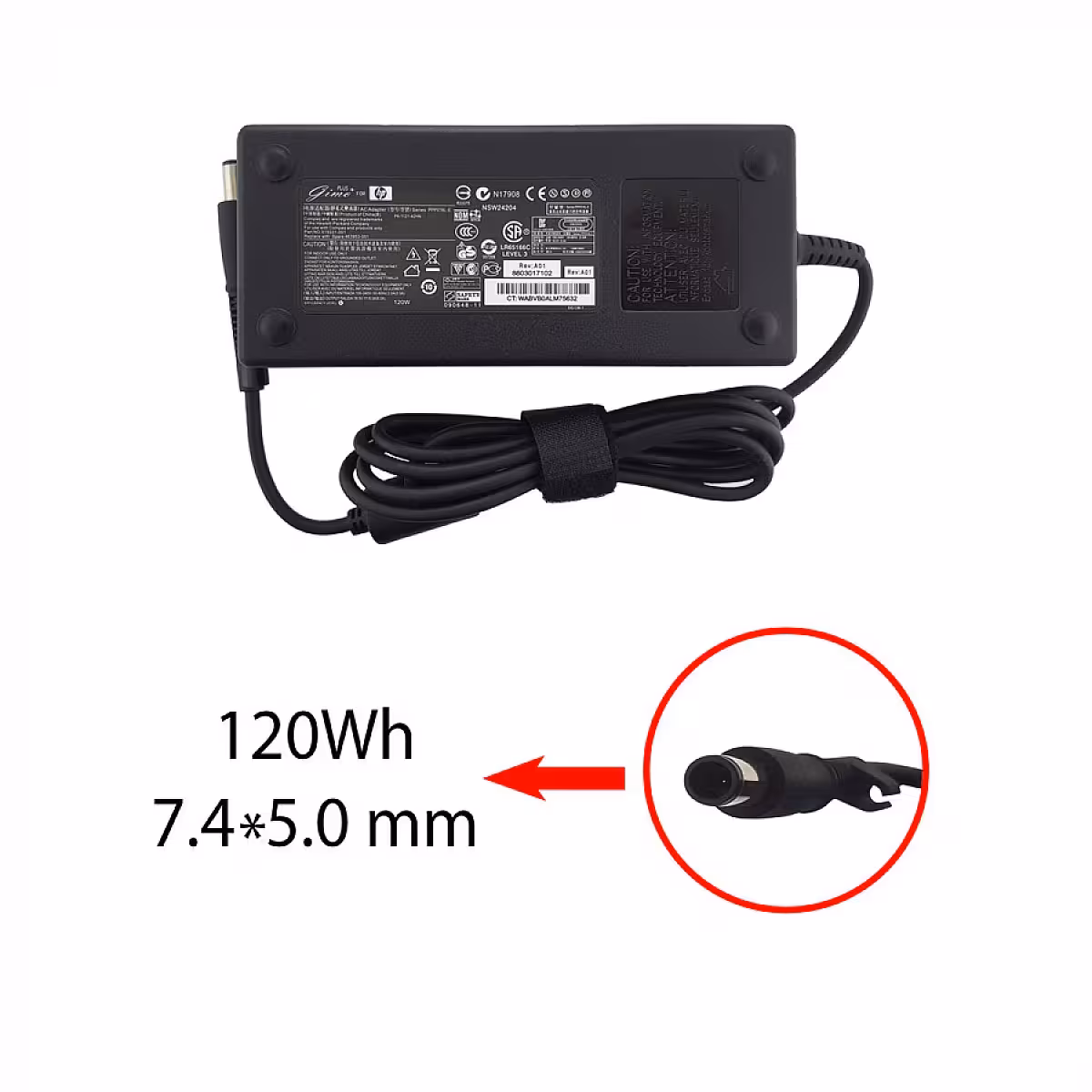 آداپتور و شارژر لپ تاپ اچ پی 18.5V 6.5A HP Gimo Plus سردلی