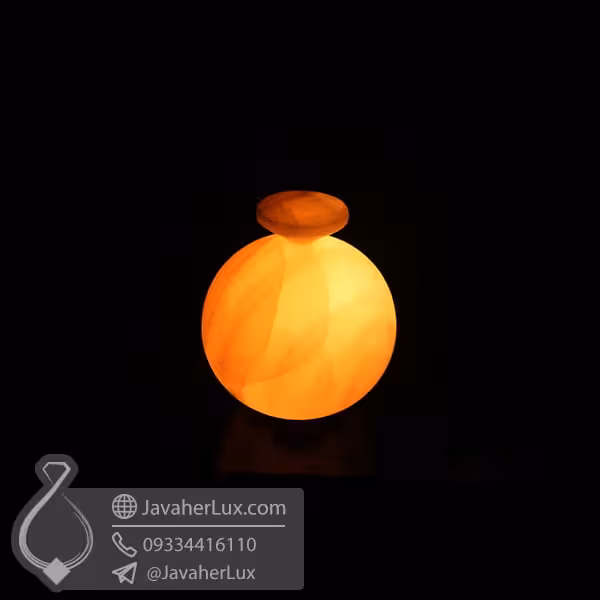 آباژور سنگ نمک هالیت تراش گوی _ کد : 400431
