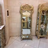آینه قدی دکوراتیو برنزی با طرح سیمرغ، بسیار زیبا و خوش ساخت با رنگ ثابت و ضمانت