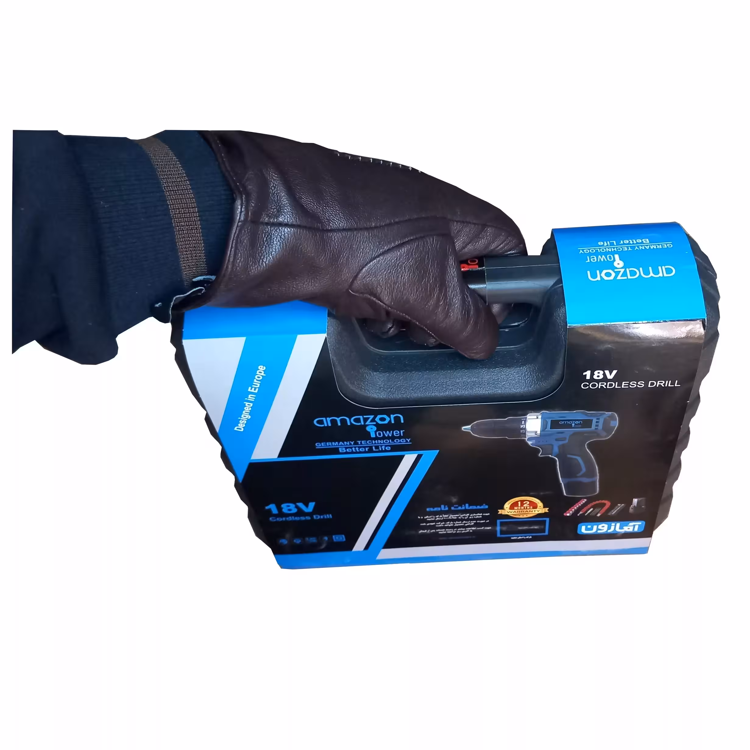 مجموعه 28 عددی دریل پیچ گوشتی شارژی چکشی آمازون مدل DV18V