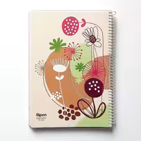 دفتر 100 برگ  الیپون طرح گل  مجلد