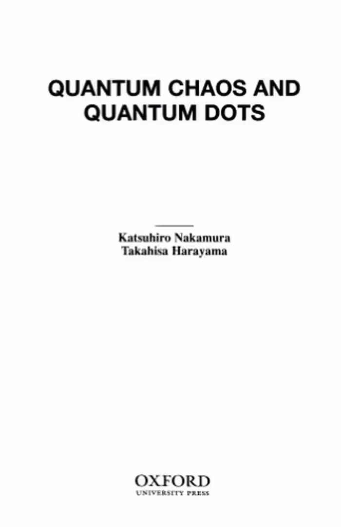 خرید و دانلود نسخه کامل کتاب Quantum chaos and quantum dots