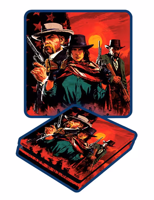 اسکین پی اس 4 اسلیم برند گیمآور طرح رد دد ریدمپشن کد B