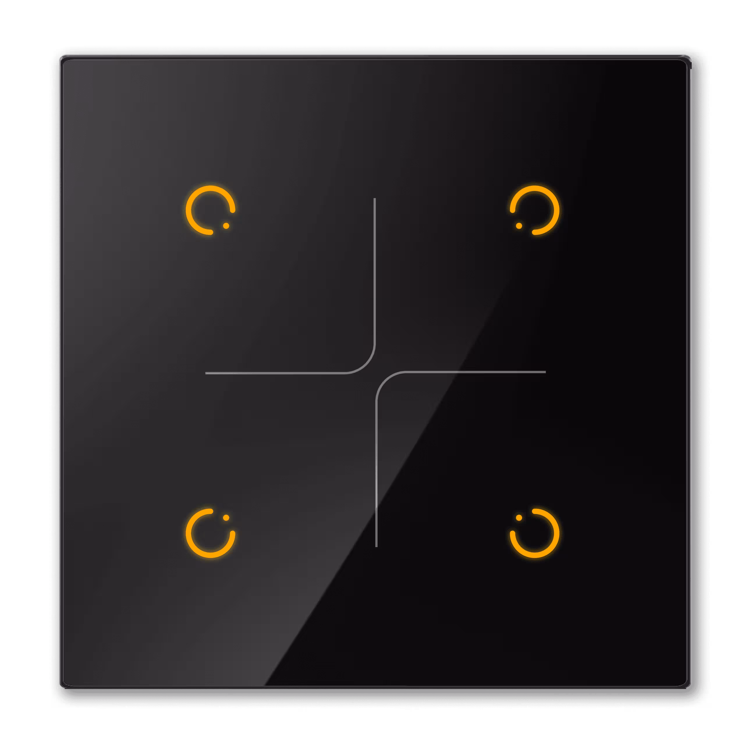 کلید چهار پل لمسی (سفید ، مشکی)