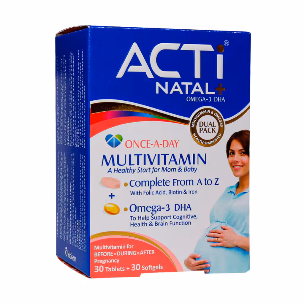 مولتی ویتامین اکتی ناتال پلاس ابیان دارو | Acti Natal Plus Multivitamin