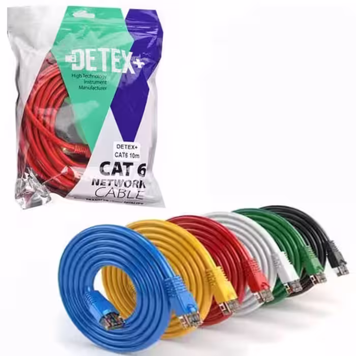 کابل شبکه CAT6 دیتکس پلاس ( DETEX) طول 30 متر