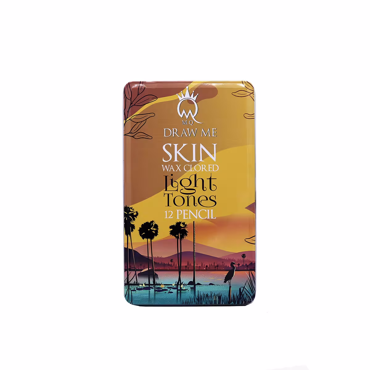 مداد رنگی پوست تیره و روشن جعبه فلزی ام کیو