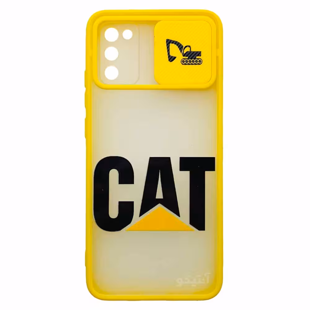 قاب مات دور سیلیکونی محافظ لنز دار طرح CAT مناسب برای A02s