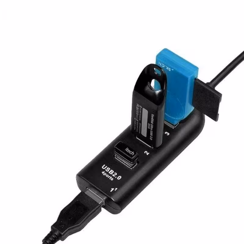 هاب 4 پورت  usb2   high speed دورنگ سفید ومشکی