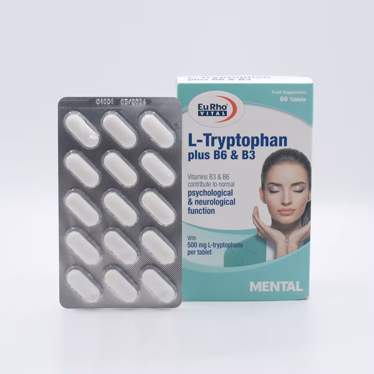 قرص ال تریپتوفان پلاس B6 و B3 یوروویتال 60 عدد