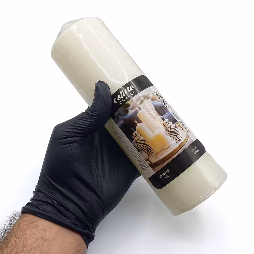 شمع استوانه ای سفید ارتفاع 24 کد 550007