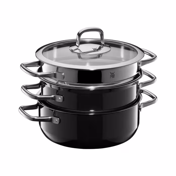 ست قابلمه سه تایی مشکی فیوژن تک وی ام اف | WMF FUSIONTEC COOKWARE SET BLACK