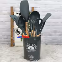 ست کفگیر ملاقه فدک 12 پارچه سیلیکونی