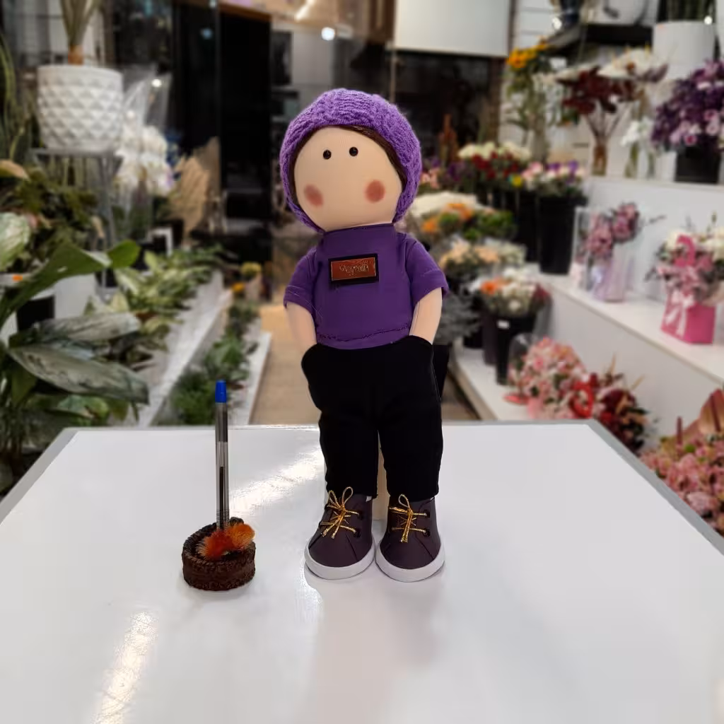 عروسک روسی پسر بنفش