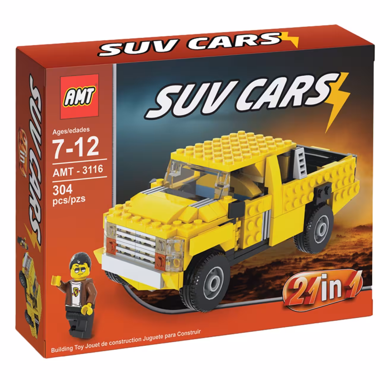 لگو 21 مدل ماشین شاسی بلند همراه با آدمک 304 قطعه AMT