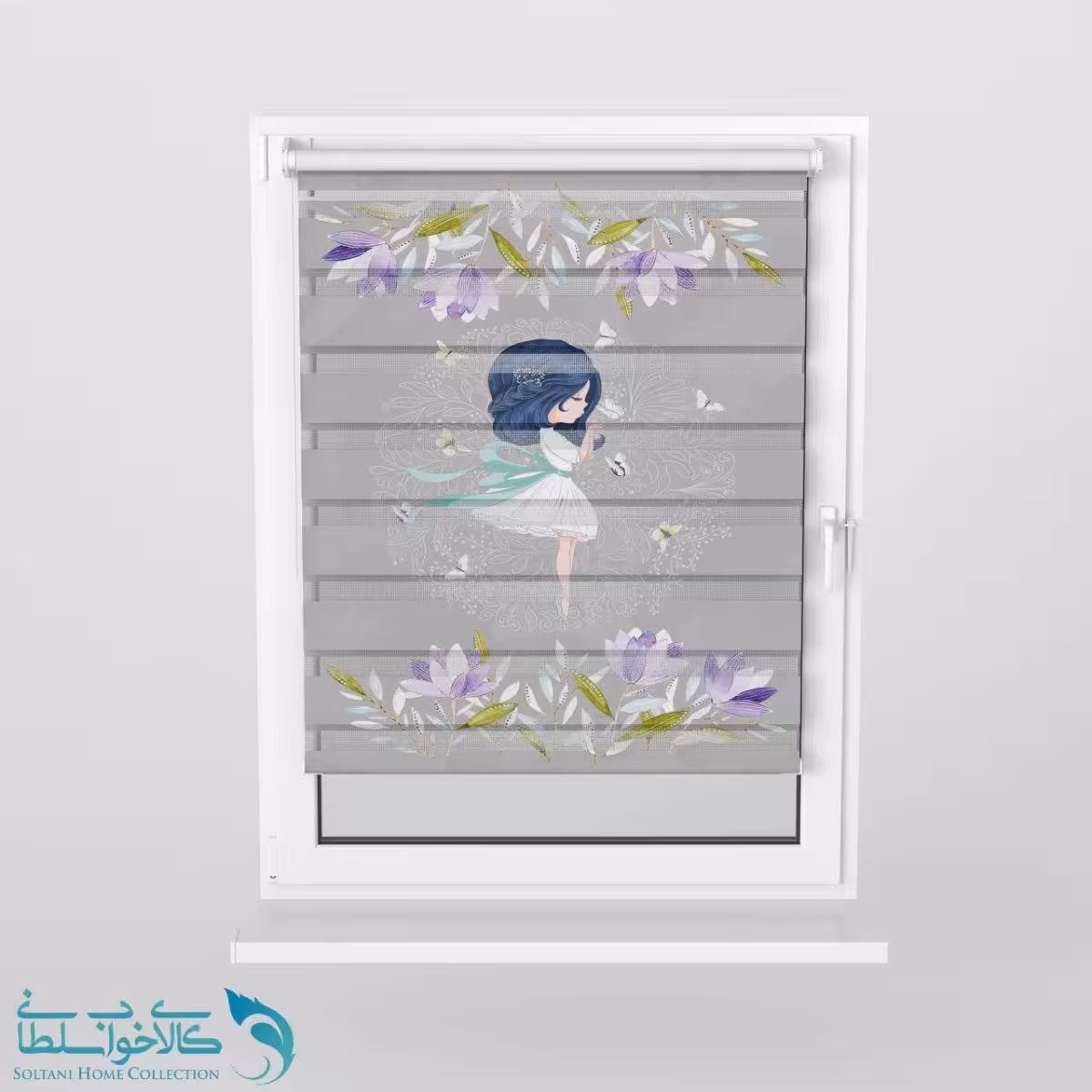 پرده زبرا اتاق کودک طرح دخترک رویایی کد A1736
