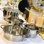 EVIMSARAY اویمسارای  سرویس قابلمه استیل 8 پارچه الیت نقره ای  9612