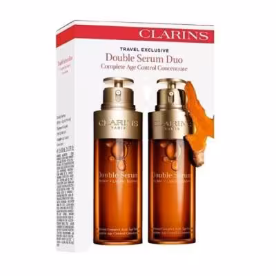 پک 2 عددی سرم جوانساز قوی صورت کلارنس CLARINS مدل Double Serum حجم (30 30 میل)