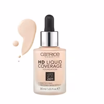 کرم پودر مایع 24 ساعته مات کاتریس مدل HD حجم 30 میل شماره 010 -رنگ روشن catrice HD LIQUID COVERAGE 24H