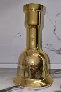 شیشه قلیان نیلی بزرگ کروم