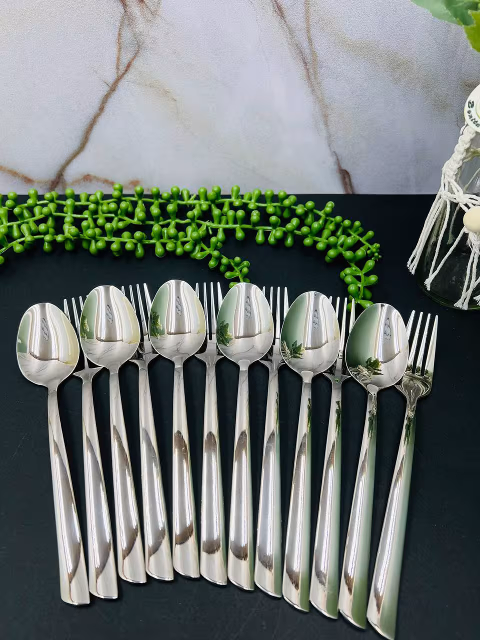 قاشق و چنگال نقره G5015