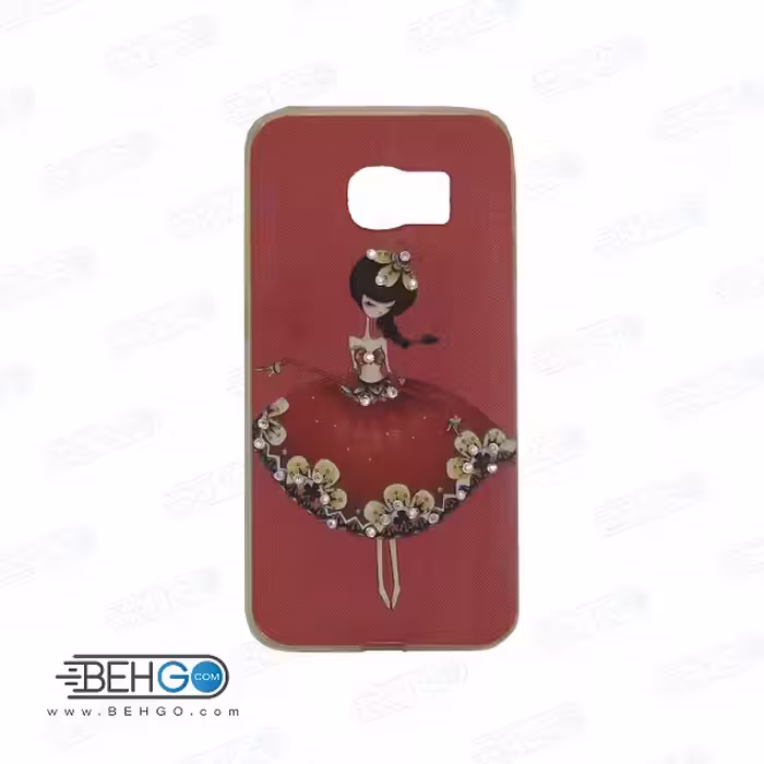 قاب گوشی سامسونگ اس سیکس اج s6 اج طرح دار مدل دختر Back cover For Samsung galaxy S6 edge