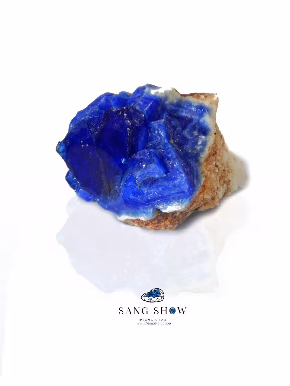 ابسیدین آبی (کبالت) بر روی بستر نمونه اصل و معدنی و انحصاری S575