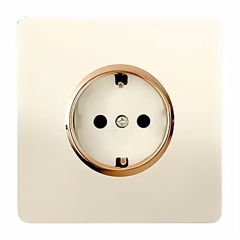 پریز برق ارت دار آسیا مدل کریستال صدفی