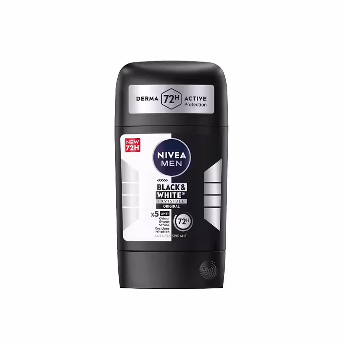 دئودورانت ضد تعریق مردانه نیوا Black & White وزن 50 گرم