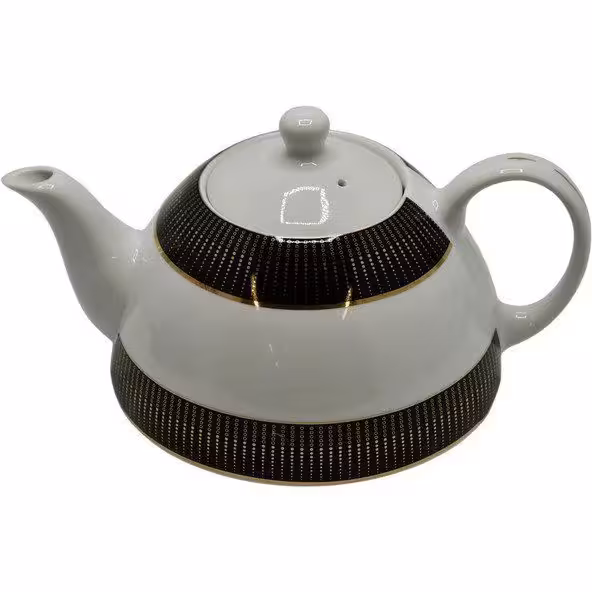 قوری یونیک مدل نسترن کد 7543 مشکی