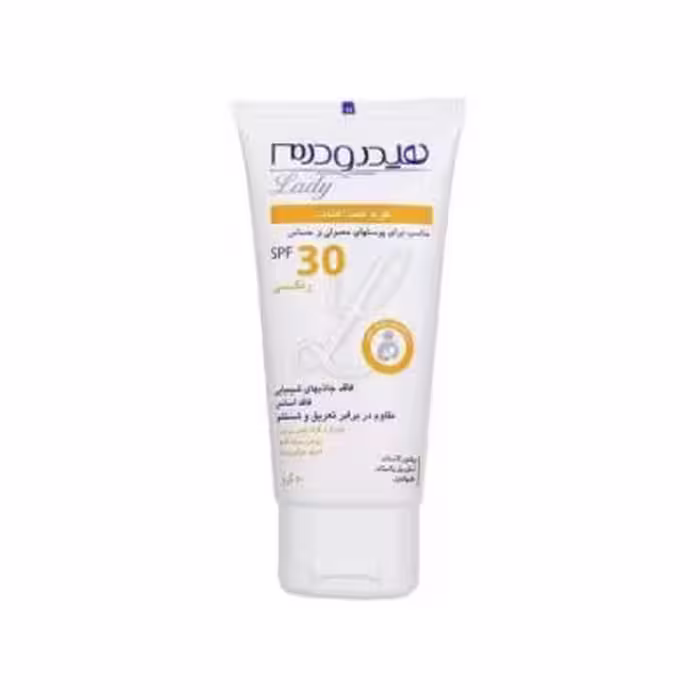 کرم ضد آفتاب رنگی هیدرودرم مدل Normal &amp; Sensitive skins SPF30 وزن 50 گرم - رنگ طبیعی