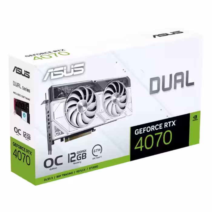 کارت گرافیک ایسوس مدل ASUS Dual GeForce RTX 4070 OC Edition 12GB GDDR6X - White
