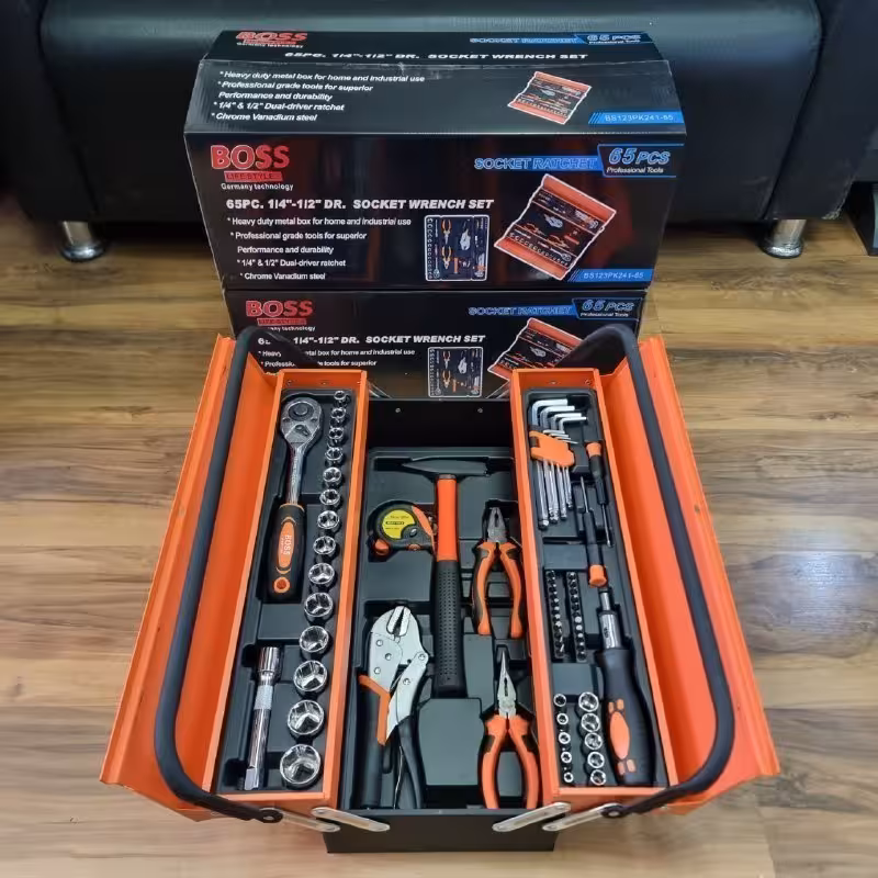 جعبه بکس و ابزار 65 عددی باس